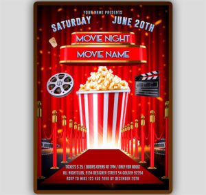 Movie Night Flyer Design | TWorldDesigns | Download Now